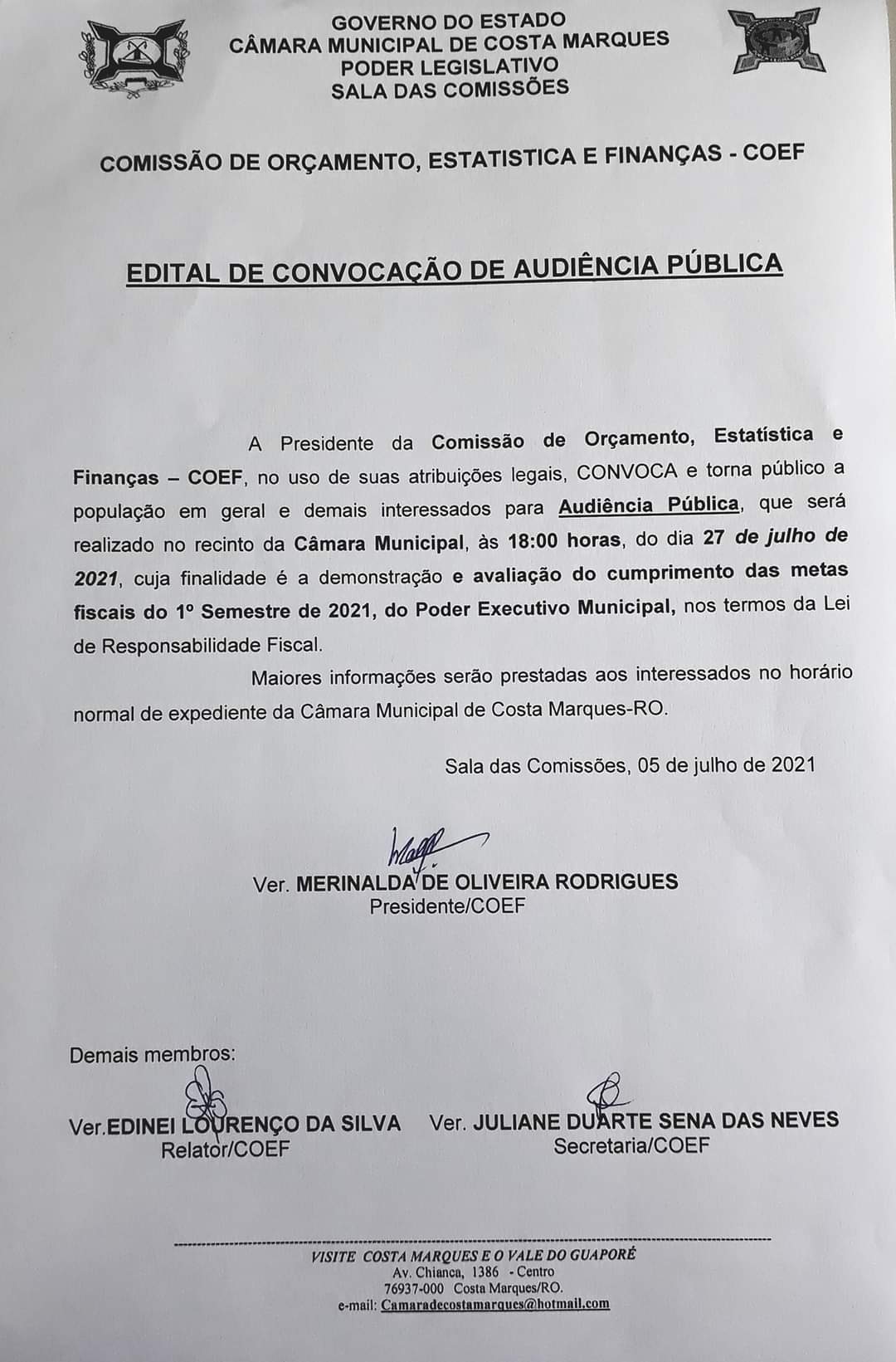Edital de Convocação