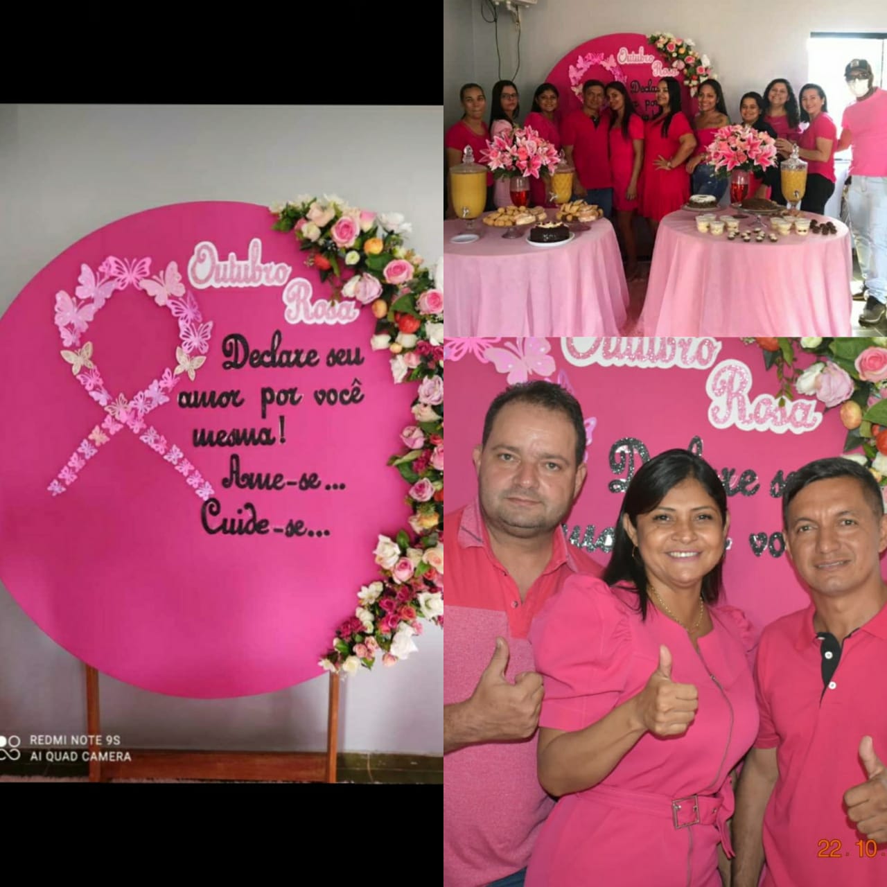 Confraternização OUTUBRO ROSA da Câmara Municipal de Costa Marques-RO.